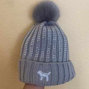 Pink Grey Beanie